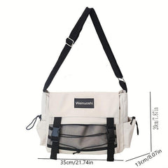 Men's Large Capacity Crossbody Bag Student Shoulder Bag Casual Travel Bag