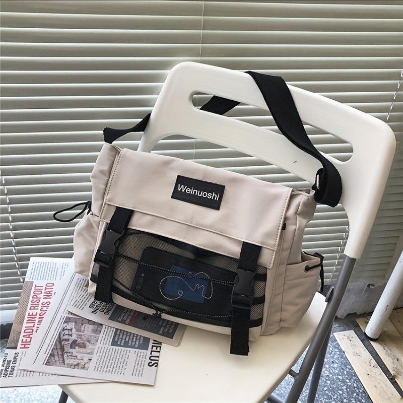 Men's Large Capacity Crossbody Bag Student Shoulder Bag Casual Travel Bag