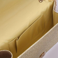 Glitter Evening Bag Chain Shoulder Clutch Purse For Wedding