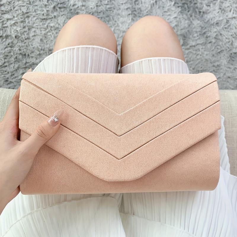 Flap Chain Crossbody Bag Stylish Clutch Purse With Detachable Strap