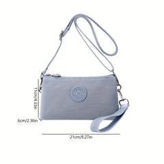 Zipper Wristlet Crossbody Bag Nylon Lightweight Messenger Bag