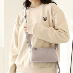 Zipper Wristlet Crossbody Bag Nylon Lightweight Messenger Bag