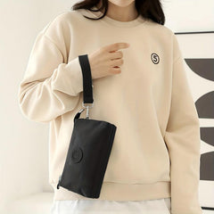 Zipper Wristlet Crossbody Bag Nylon Lightweight Messenger Bag
