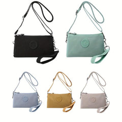 Zipper Wristlet Crossbody Bag Nylon Lightweight Messenger Bag