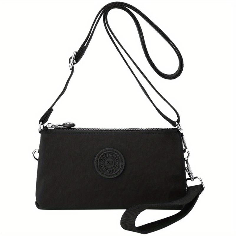 Zipper Wristlet Crossbody Bag Nylon Lightweight Messenger Bag