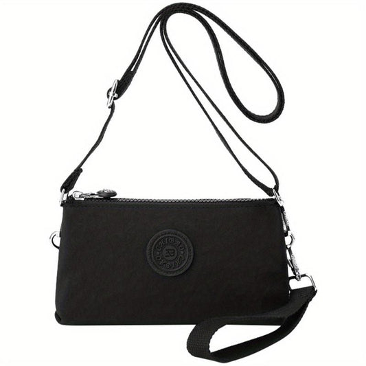 Zipper Wristlet Crossbody Bag Nylon Lightweight Messenger Bag