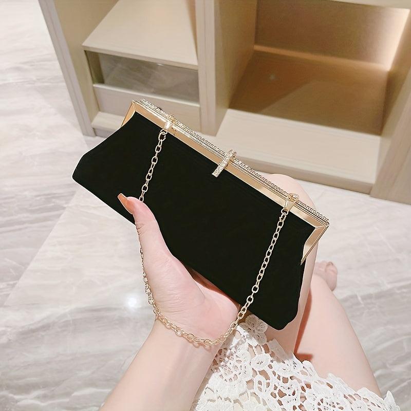 Rhinestone Evening Handbag Classic Dinner Clutch Purse