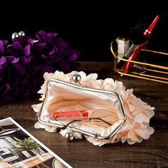 Floral Evening Frame Clutch Bag for Wedding Party