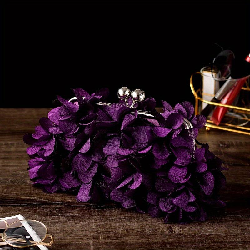 Floral Evening Frame Clutch Bag for Wedding Party