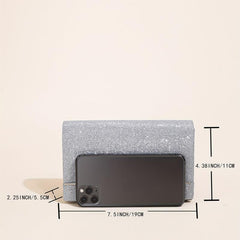 Glitter Sequins Clutch Wallet Classic Purse For Party Women's Evening Bag