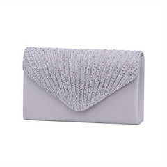 Rhinestone Decor Folding Clutch Envelop Bag