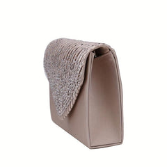 Rhinestone Decor Folding Clutch Envelop Bag