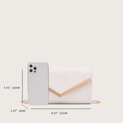 Metal Detail Crossbody Bag Square Shoulder Clutch Purse