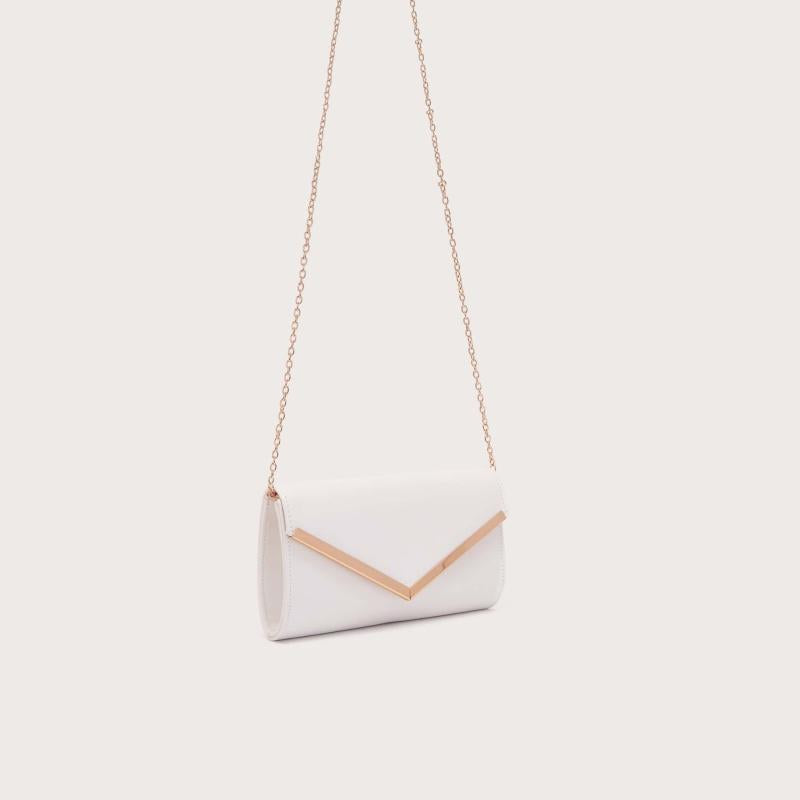 Metal Detail Crossbody Bag Square Shoulder Clutch Purse