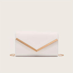 Metal Detail Crossbody Bag Square Shoulder Clutch Purse