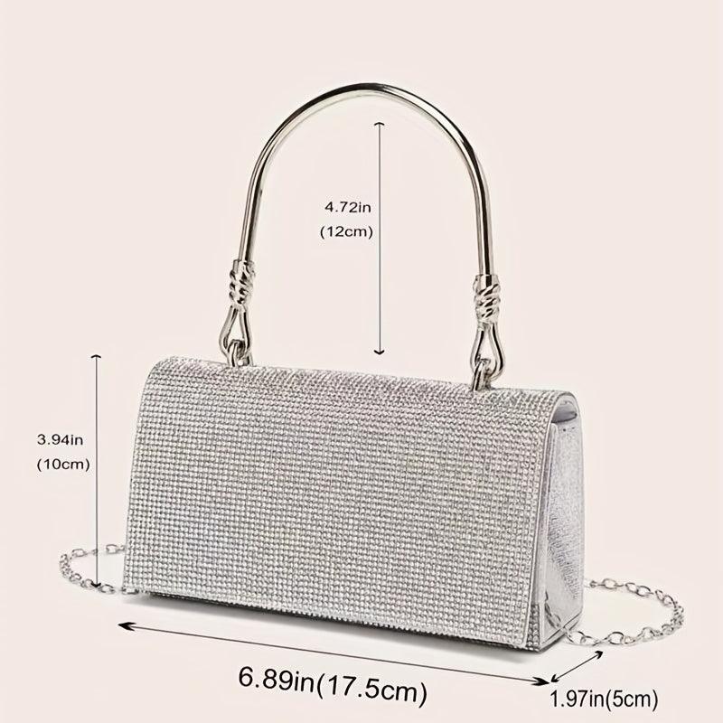 Rhinestone Glitter Dacron Clutch Dinner Evening Bag