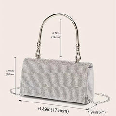 Rhinestone Glitter Dacron Clutch Dinner Evening Bag