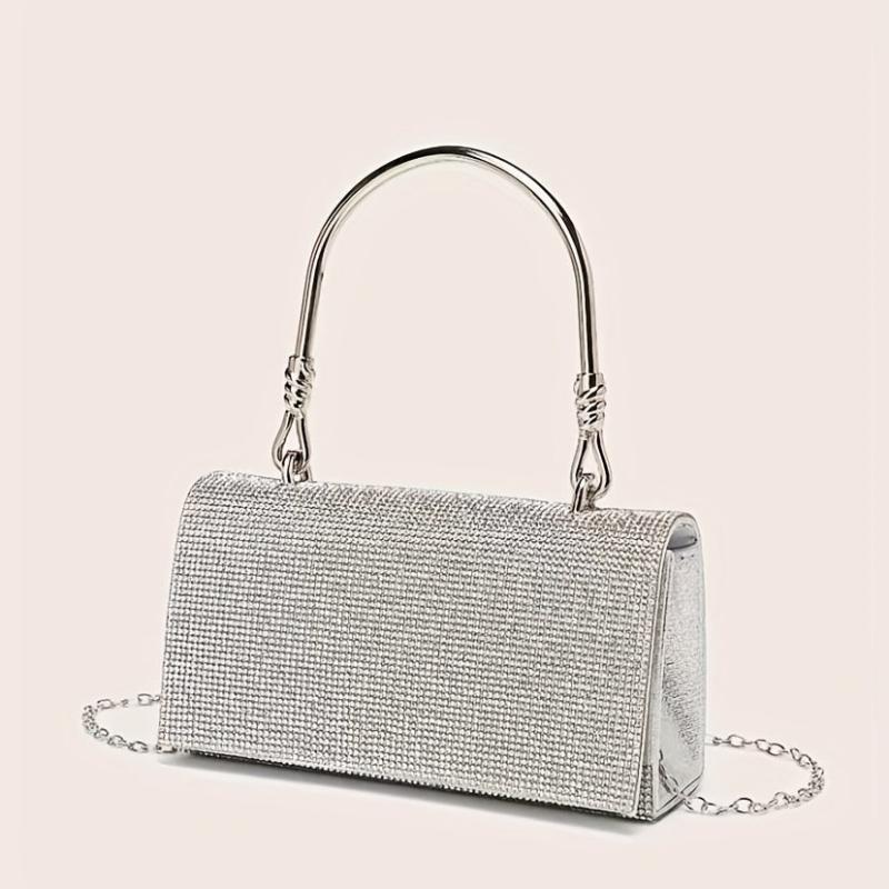 Rhinestone Glitter Dacron Clutch Dinner Evening Bag