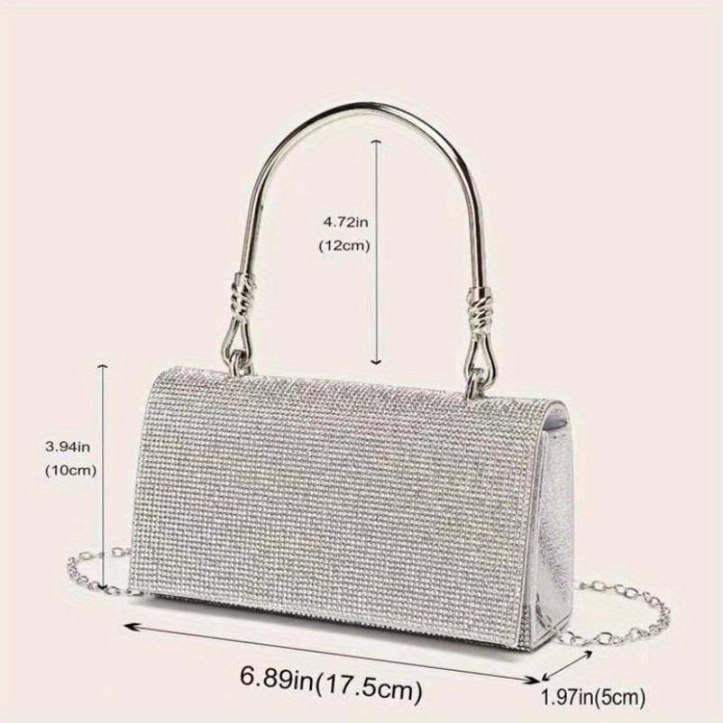 Rhinestone Glitter Dacron Clutch Dinner Evening Bag