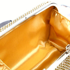 Rhinestone Evening Clutch Bag Glitter Square Handbag for Party