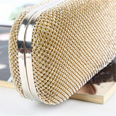 Rhinestone Evening Clutch Bag Glitter Square Handbag for Party