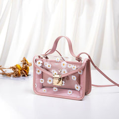 Daisy Pattern Crossbody Bag Women's Satchel For Shopping