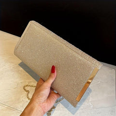 Metal Decor Clutch Purse Evening Bag