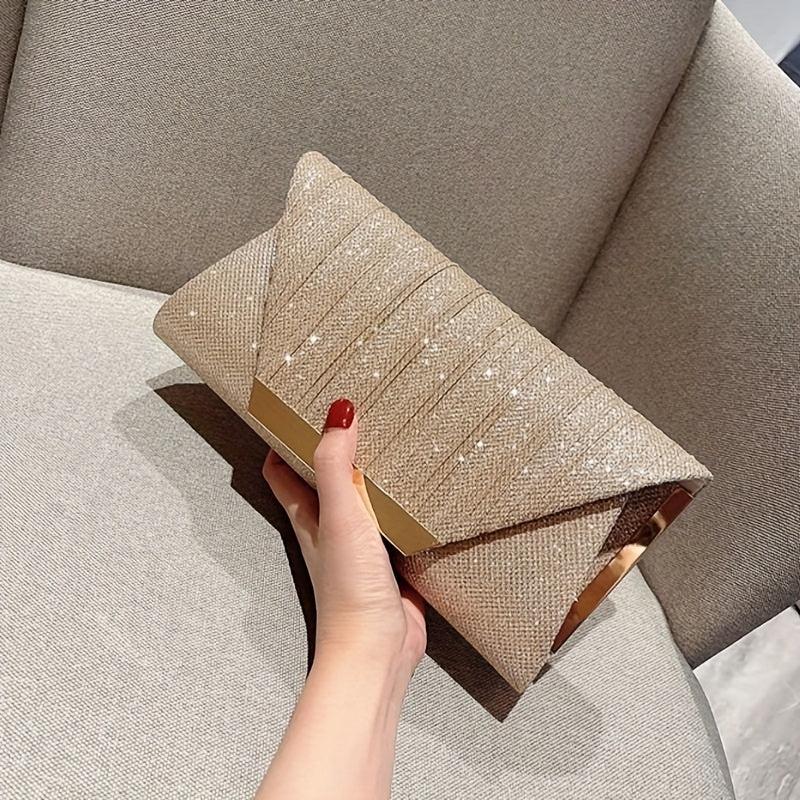Metal Decor Clutch Purse Evening Bag