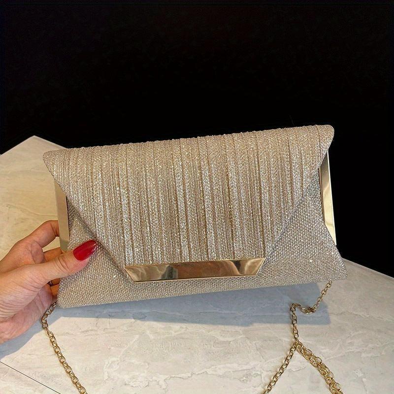 Metal Decor Clutch Purse Evening Bag