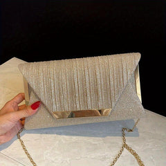 Metal Decor Clutch Purse Evening Bag