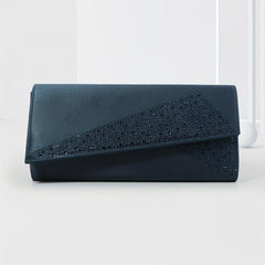 Rhinestone Decor Banquet Flap Clutch Evening Bag