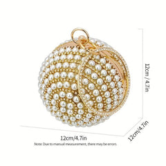 Faux Pearl Evening Bag Rhinestone Handbags Clutch Purse Wedding Prom Party