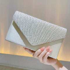 Rhinestone Flap Clutch Chain Crossbody Bag Cocktail Shoulder Purse