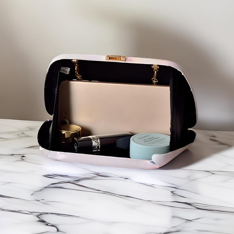 Metal Leaf Ombre Clutch Purse Evening Bag