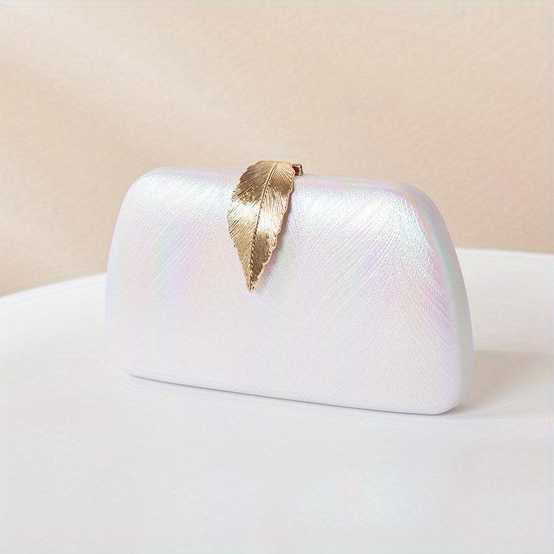 Metal Leaf Ombre Clutch Purse Evening Bag