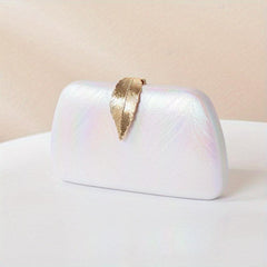 Metal Leaf Ombre Clutch Purse Evening Bag