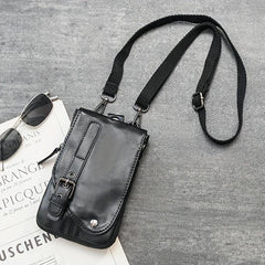Men's Mobile Phone Bag Hanging Pocket Vertical Section Youth Leisure Mini Bag