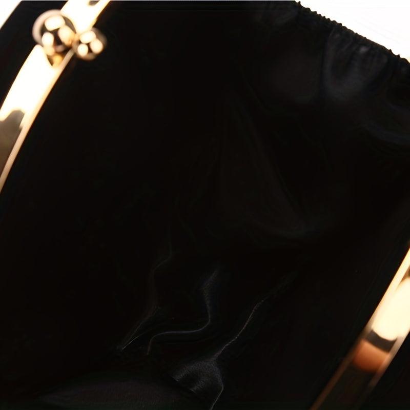 Velvet Round Evening Bag Top Ring Clutch Purse Women's Banquet Handbags