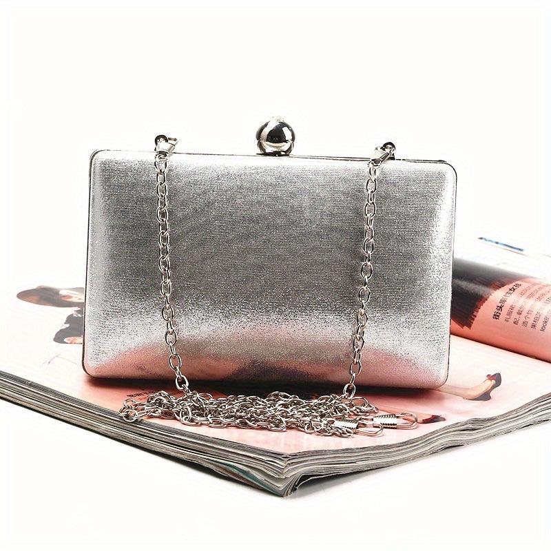 Metal Decor Evening Bag Fabric Clutch Purse for Party Wedding
