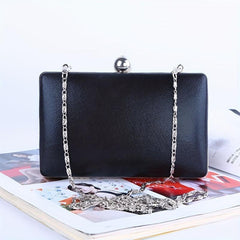 Metal Decor Evening Bag Fabric Clutch Purse for Party Wedding