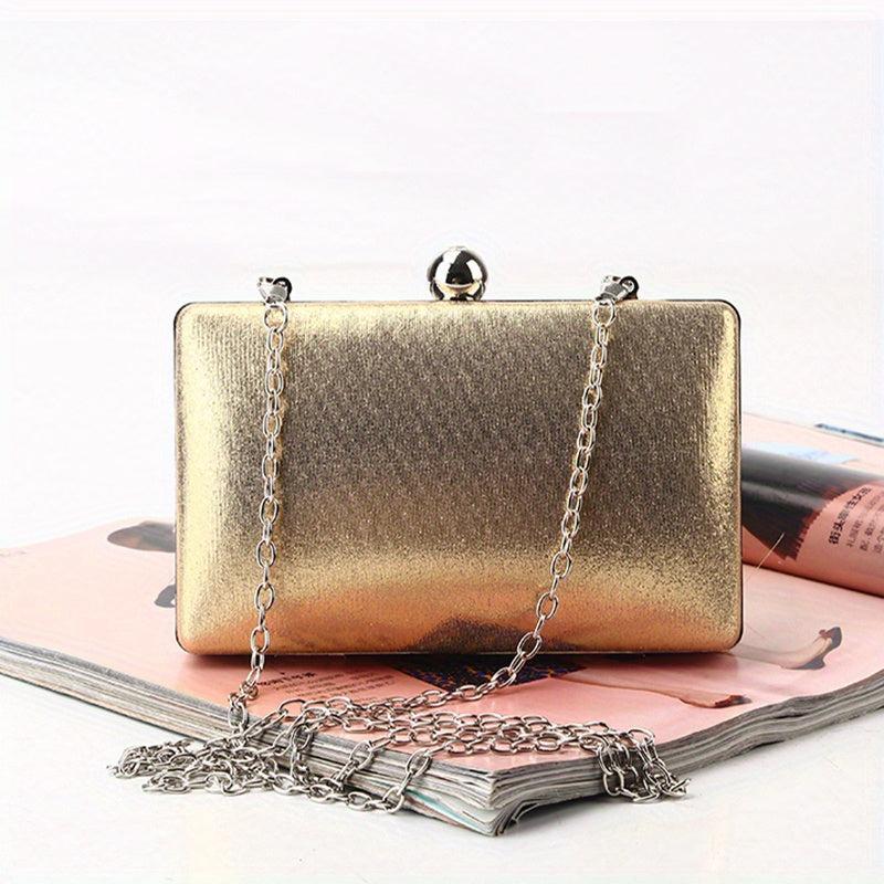 Metal Decor Evening Bag Fabric Clutch Purse for Party Wedding
