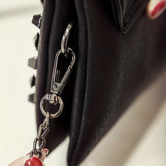 Rhinestone Tassel Clutch Bag Chain Strap PU Leather Crossbody Bag