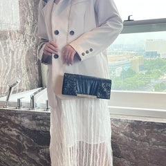 Sequin Evening Bag Glitter Clutch Handbag Chain Wedding Prom