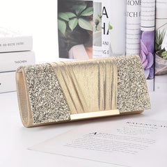 Sequin Evening Bag Glitter Clutch Handbag Chain Wedding Prom
