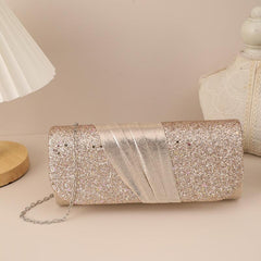 Glitter Evening Clutch Bag Chain Crossbody Bag for Party Wedding