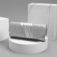 Glitter Evening Clutch Bag Chain Crossbody Bag for Party Wedding