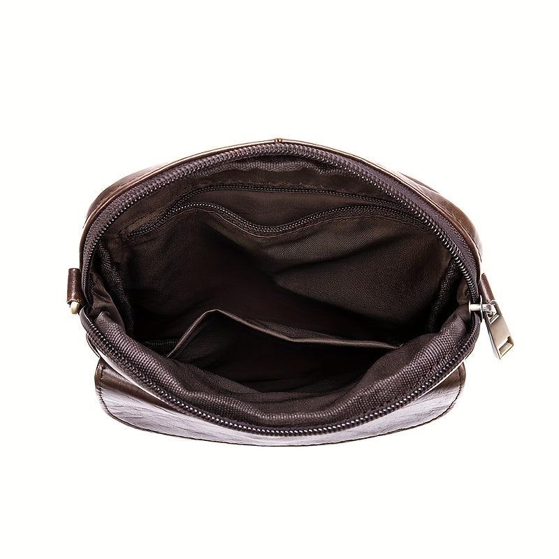 Men's Casual Cowhide Messenger Bag Leather Shoulder Bag