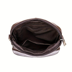 Men's Casual Cowhide Messenger Bag Leather Shoulder Bag
