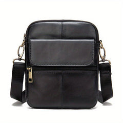 Men's Casual Cowhide Messenger Bag Leather Shoulder Bag