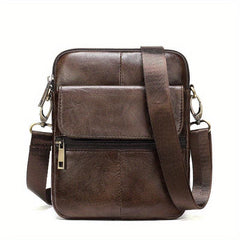 Men's Casual Cowhide Messenger Bag Leather Shoulder Bag